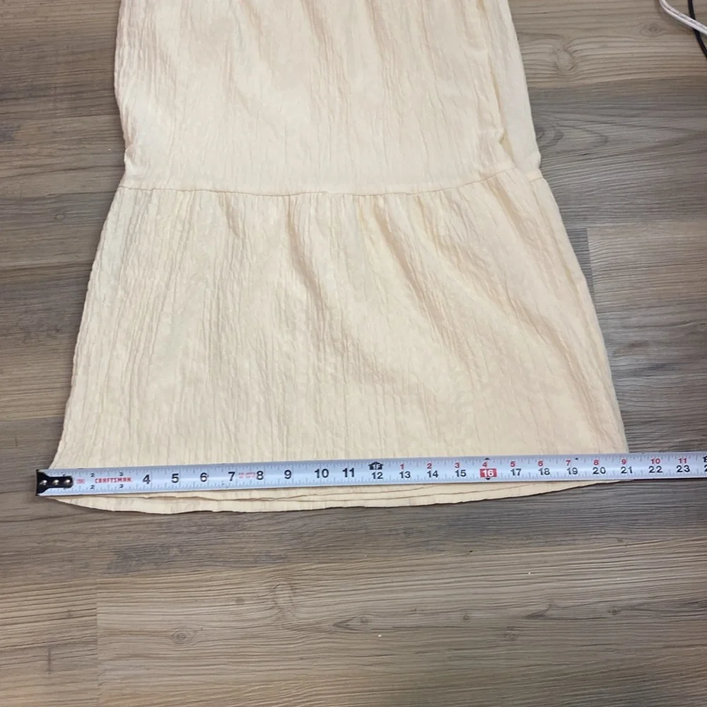 SHEIN Breezaya High Waist Flare‎ Leg Pants Cream Textured Pants, Size Large - Picture 12 of 13